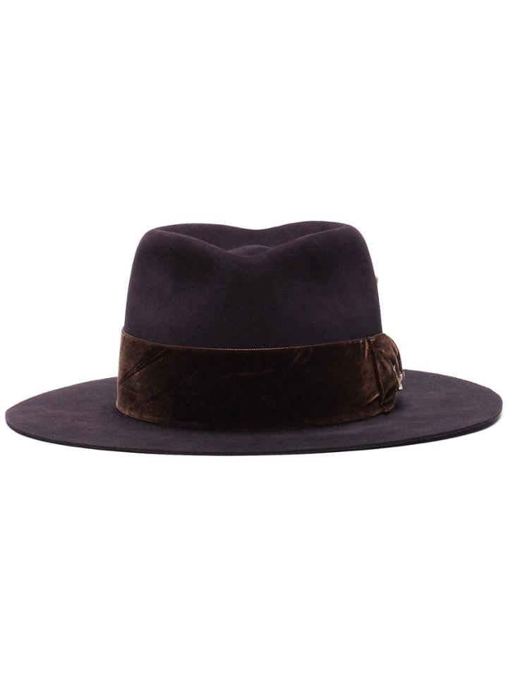 Nick Fouquet Bossa Nova Velvet Band Hat - Black