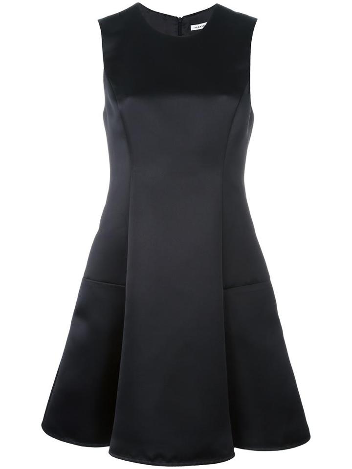 P.a.r.o.s.h. Satin A-line Dress, Women's, Size: Medium, Black, Polyester/acetate/viscose