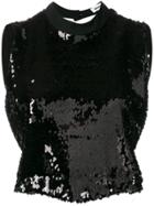 Brognano Sequin Embellished Top - Black