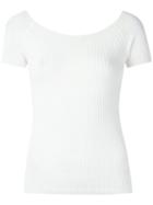 Martha Medeiros - Knit Off-the-shoulder Top - Women - Modal/polyester - 38, White, Modal/polyester