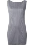 Pleats Please By Issey Miyake Long Pleated Top, Women's, Size: 4, Grey, Polyester