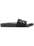 Givenchy Flat Logo Slides - Black