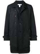 Comme Des Garçons Shirt Panelled Button Front Coat - Black