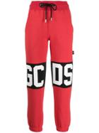 Gcds Logo Print Tracksuit Trousers - Red