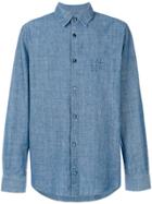 A.p.c. Lace-up Buttoned Shirt - Blue