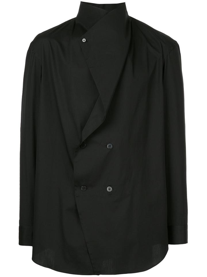 Issey Miyake Men Double Breasted Shirt - Black