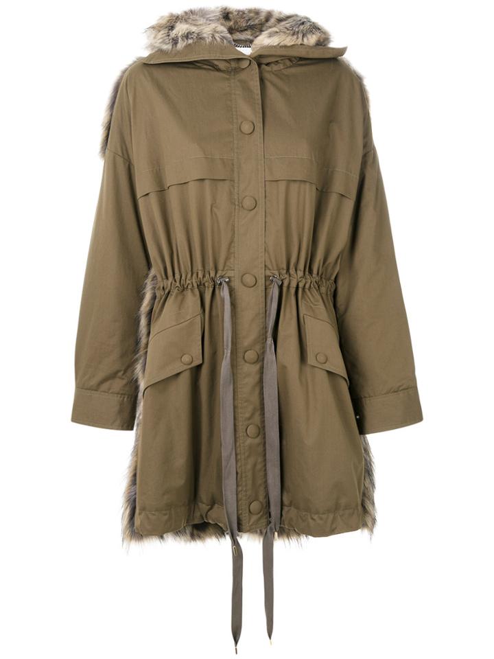 Stella Mccartney Fur Free Fur Parka Jacket - Brown