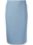 D.exterior Reversible Knitted Skirt - Blue