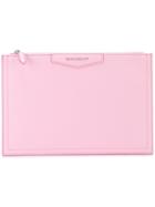 Givenchy Zip-top Clutch Bag, Women's, Pink/purple, Goat Skin
