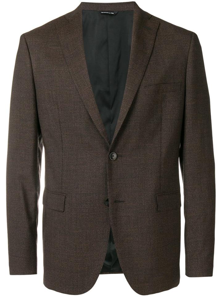 Tonello Micro Pattern Single-breasted Blazer - Brown