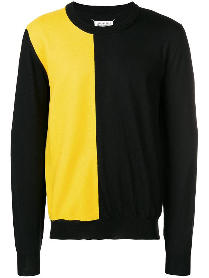 Maison Margiela Chest Panel Crew Neck Jumper - Black