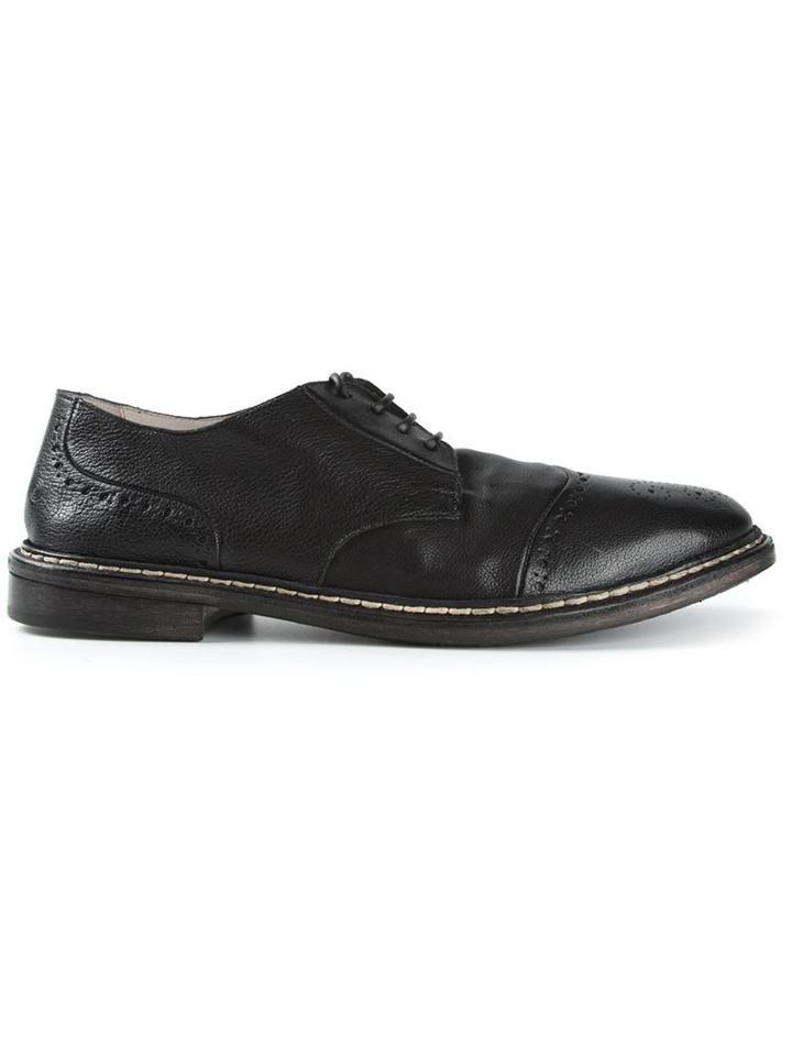 Marsèll Brogue Detailing Lace-up Shoes, Men's, Size: 43, Black, Calf Leather/leather/rubber