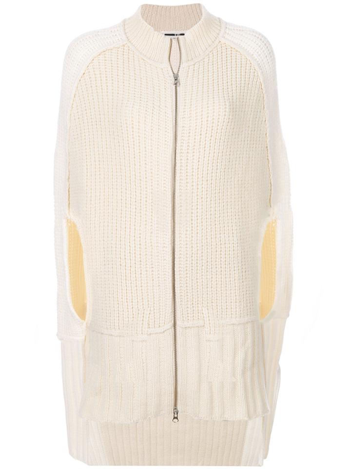 Mcq Alexander Mcqueen Knitted Cape - White