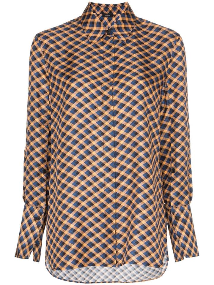 Joseph Mason Checked Silk Shirt - Multicolour