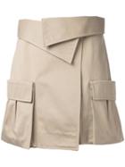 Monse - Patch Pocket Skirt - Women - Cotton - 4, Brown, Cotton