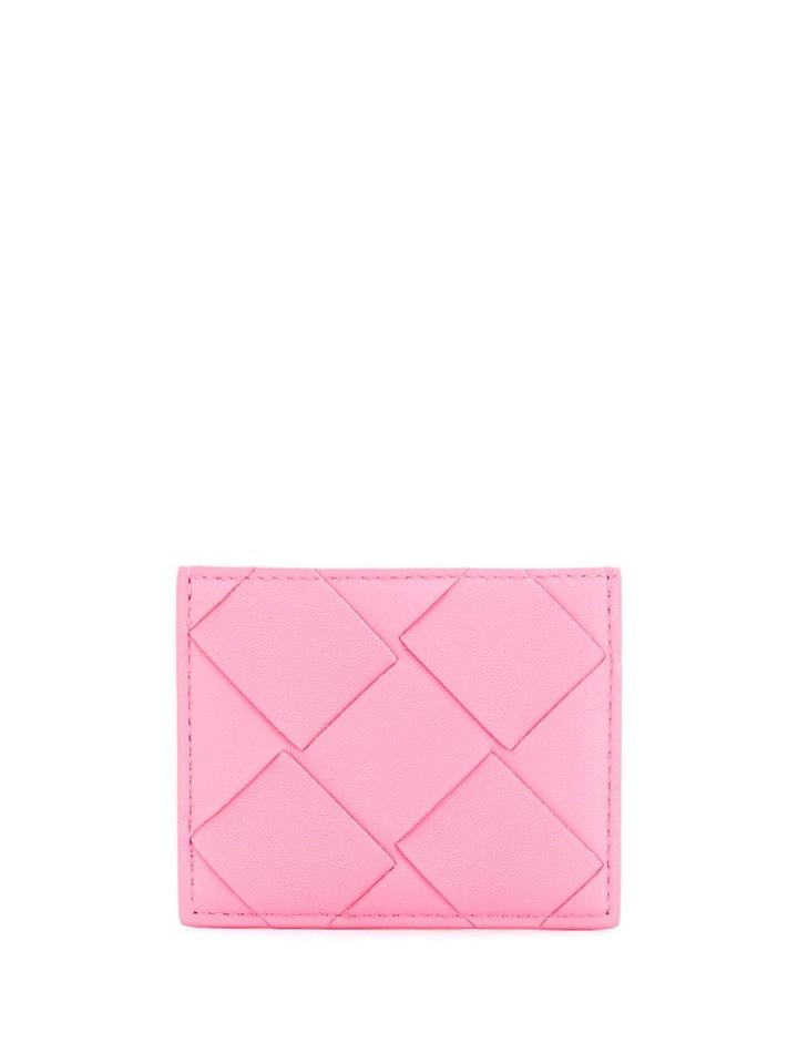 Bottega Veneta Intrecciato Nappa Card Case - Pink
