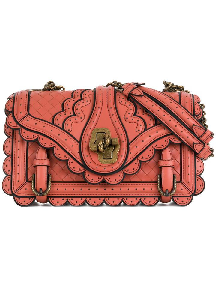 Bottega Veneta Intrecciato Wingtip City Knot Bag - Pink & Purple