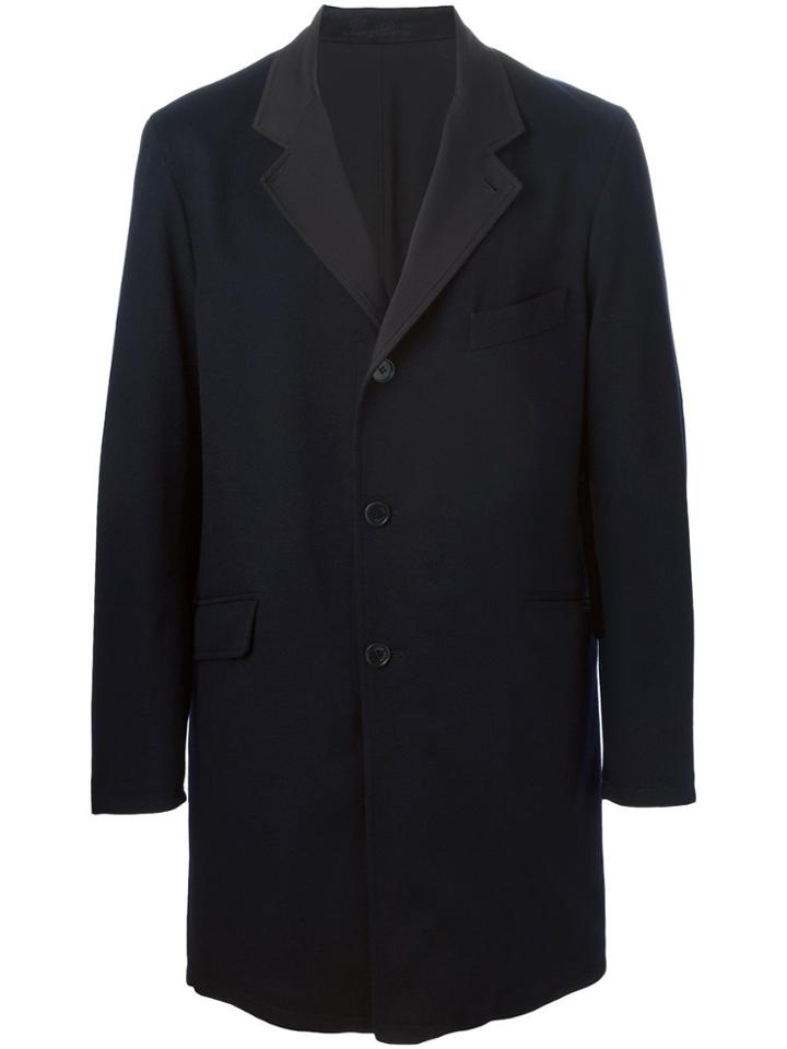 Loro Piana Reversible Single Breasted Coat - Blue