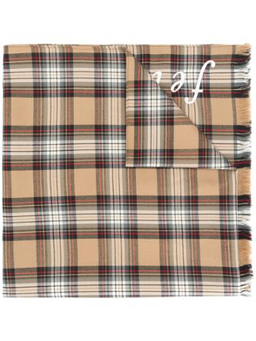 Julia Seemann Checked Scarf - Brown