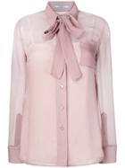 Prada Bow Detail Shirt - Pink