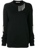 Christopher Kane Crystal Cut Out Sleeve Sweatshirt - Black