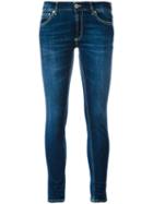 Dondup Cropped Skinny Jeans, Women's, Size: 29, Blue, Cotton/polyester/spandex/elastane/cotton