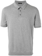 Roberto Collina Polo Shirt, Men's, Size: 46, Grey, Cotton