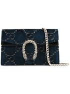 Gucci Dionysus Gg Velvet Super Mini Bag - Blue