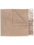 Pringle Of Scotland Fringed Scarf - Brown