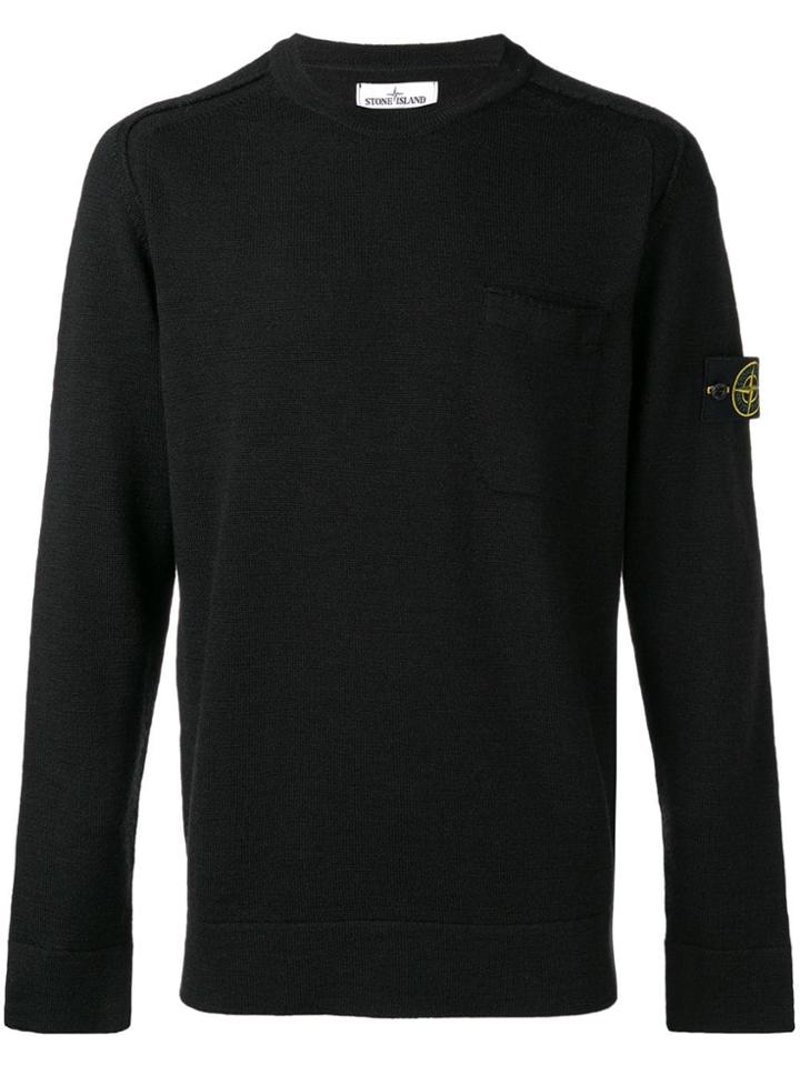 Stone Island Loose Fitted Sweater - Black