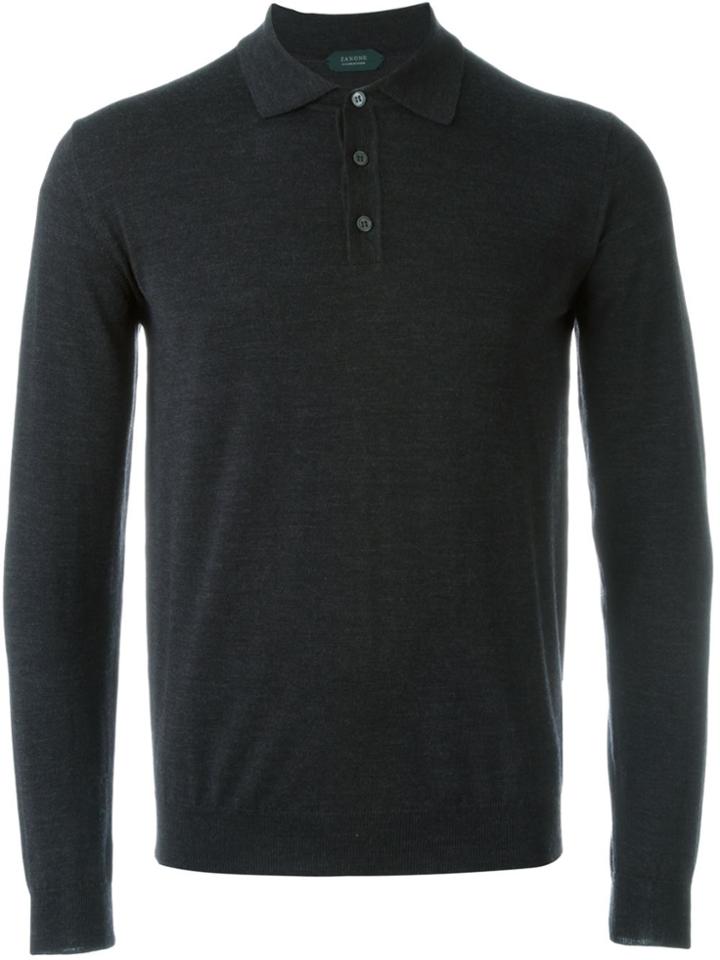 Zanone Classic Collar Jumper - Grey