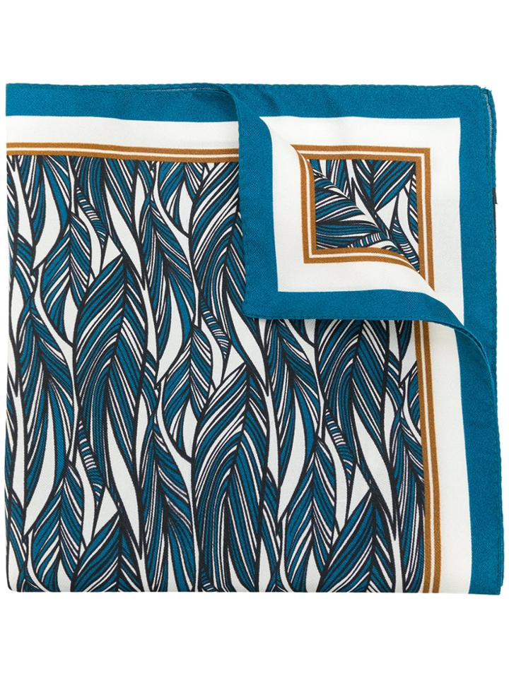 Ermenegildo Zegna Feather Print Pocket Square - Multicolour