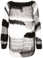 Ann Demeulemeester Open-knit Jumper - Black
