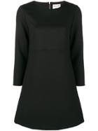 Semicouture Long-sleeve Flared Dress - Black