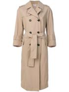 Thom Browne Reflective Tech Double-breasted Trench Coat - Nude &