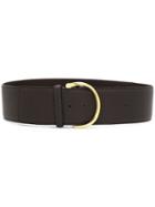 Orciani High Waisted Leather Belt - Brown