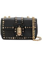 Dolce & Gabbana - Gold Stud Shoulder Bag - Women - Calf Leather - One Size, Black, Calf Leather