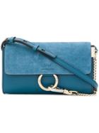 Chloé Fay Wallet With Strap - Blue