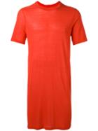 Long Length T-shirt - Men - Silk/viscose - Xs, Red, Silk/viscose, Rick Owens