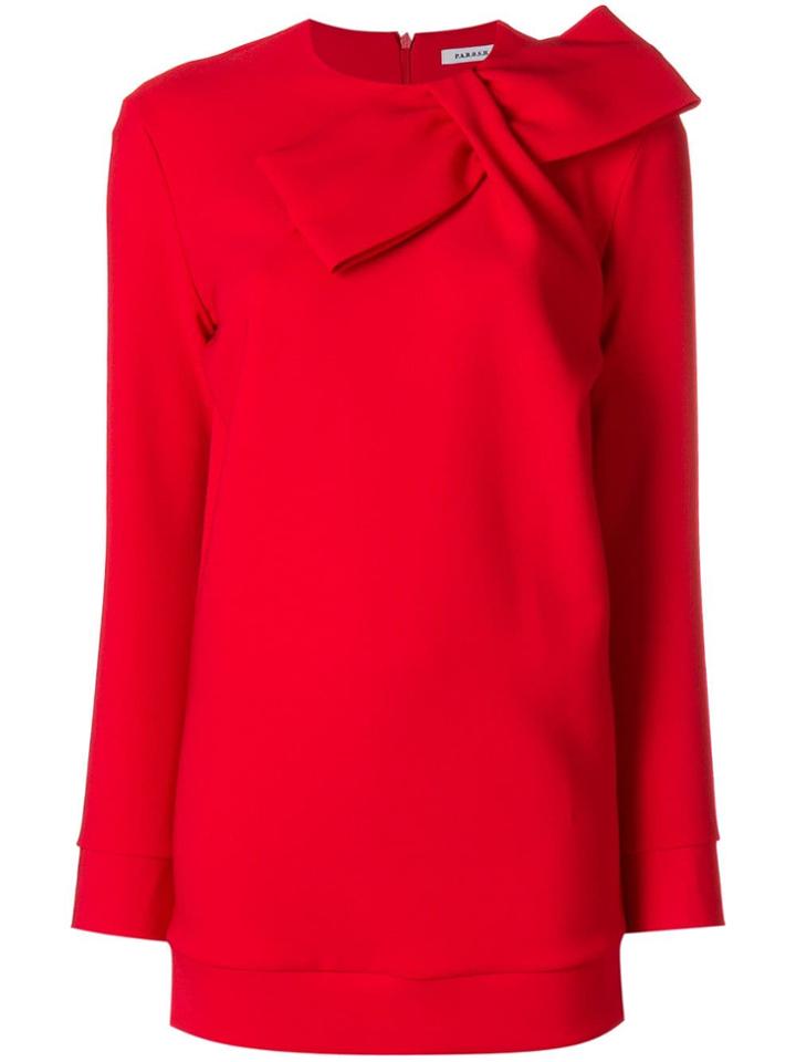 P.a.r.o.s.h. Bow Sweatshirt Dress - Red