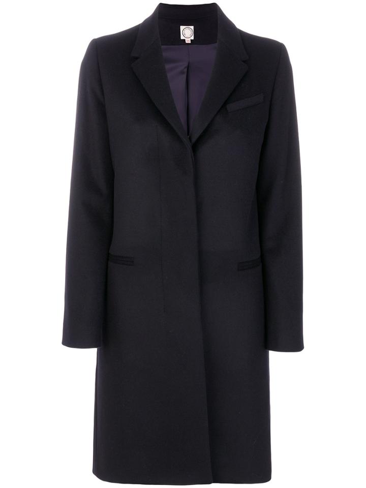 Ines De La Fressange Fitted Tailored Coat - Blue