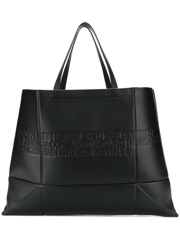 Calvin Klein 205w39nyc Geometric Shopping Tote - Black