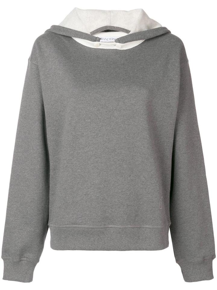 Jw Anderson Basic Hoodie - Grey
