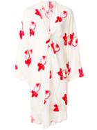 Ganni Oversized Rose Print Shirt - Nude & Neutrals