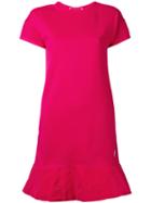 Moncler Flared Hem T-shirt Dress, Women's, Size: Small, Pink/purple, Cotton/polyester