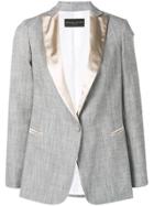 Fabiana Filippi Contrast Lapel Blazer - Grey