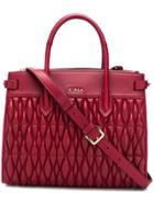 Furla Medium Pin Quilted Tote - Red