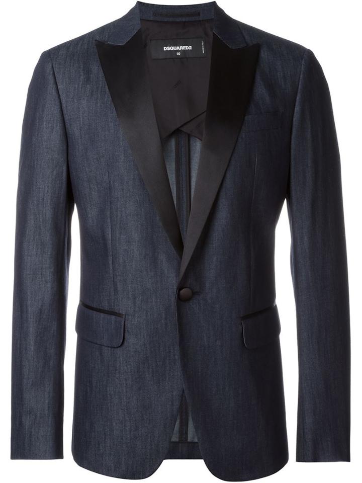 Dsquared2 Contrast Lapel Denim Blazer