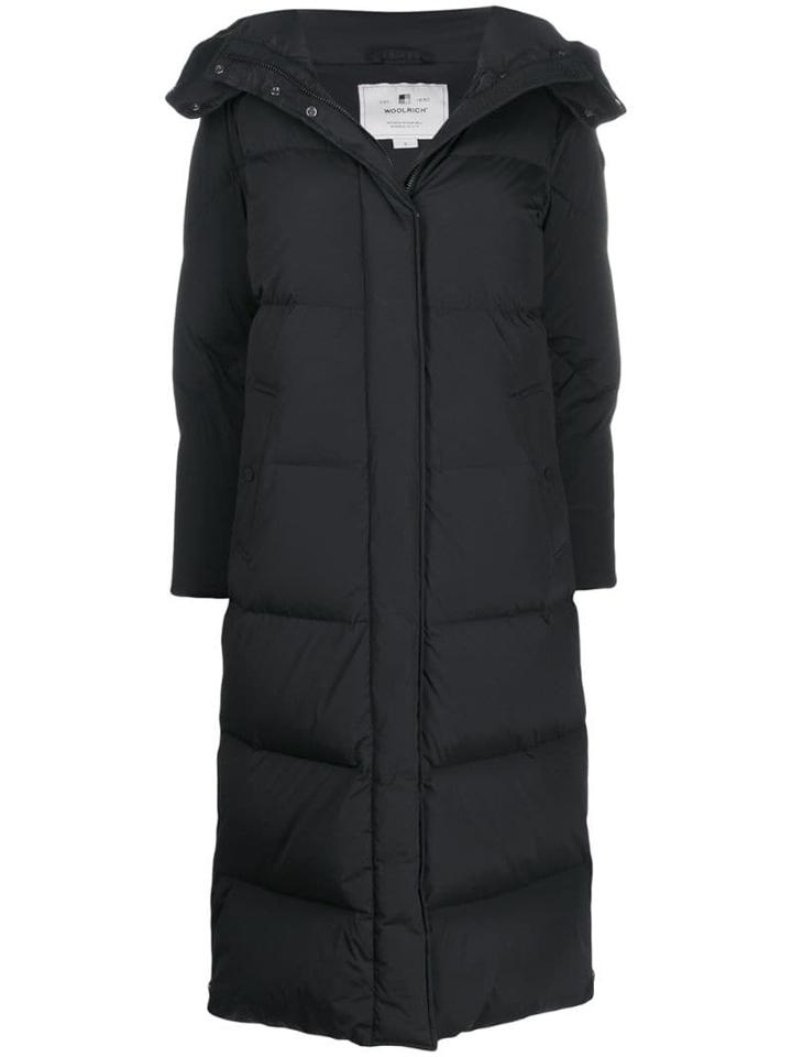 Woolrich Long Padded Coat - Black