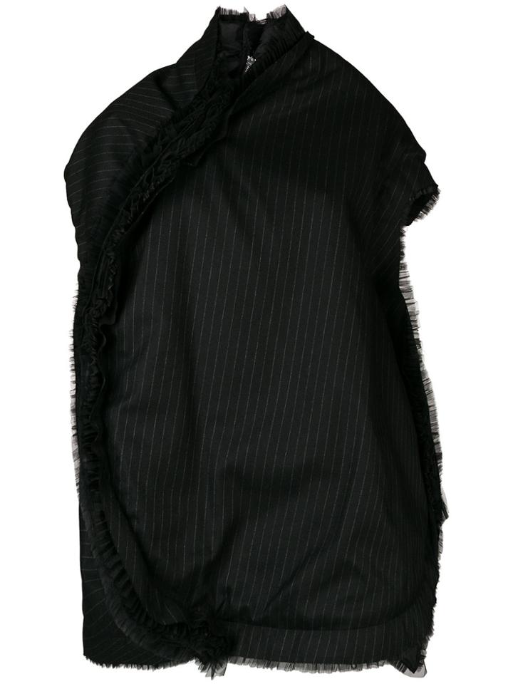 Comme Des Garçons Pinstripe Sack Dress - Black